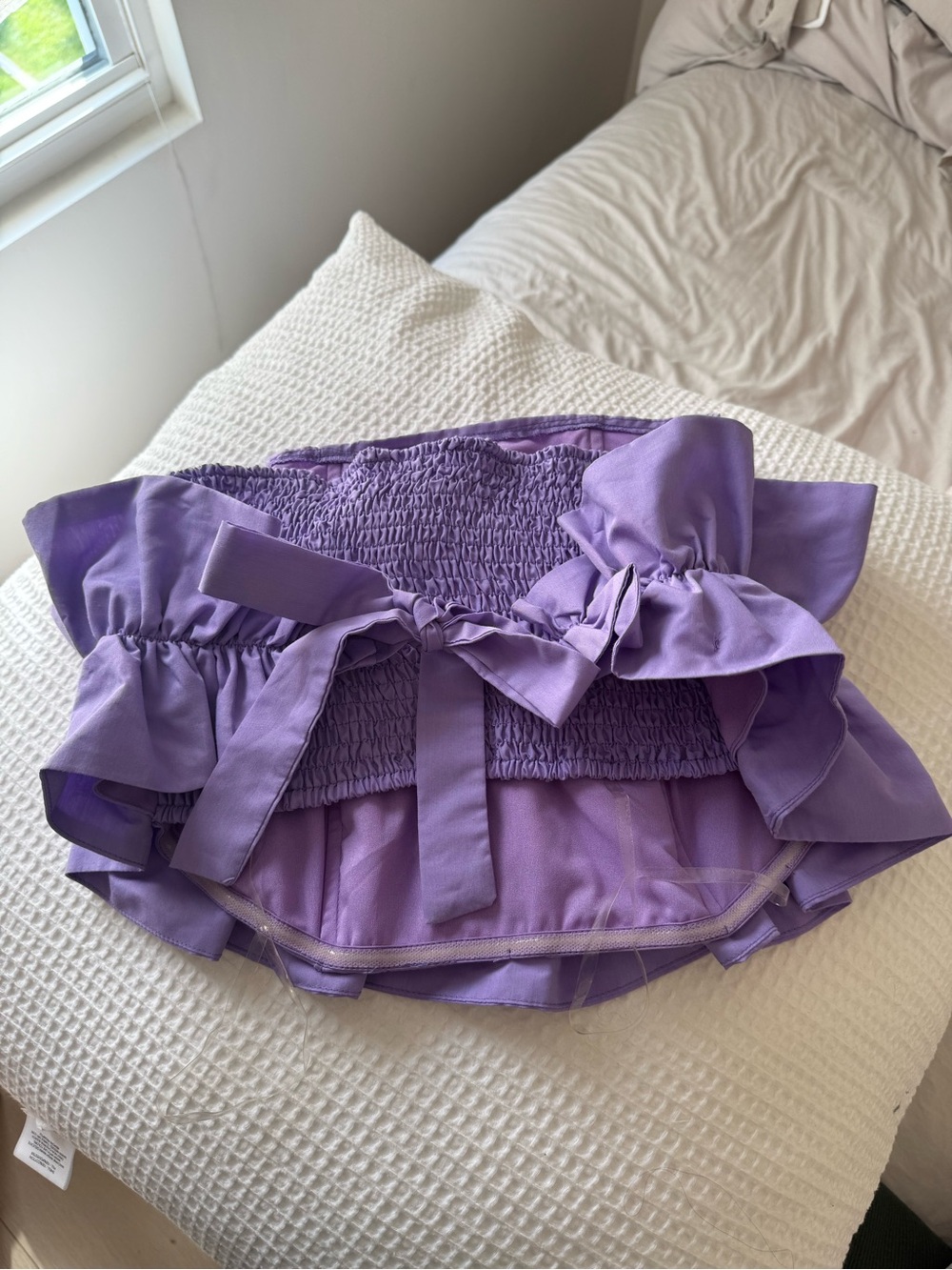 Lavender Ruffled Mini Skirt - Women's - Picture 2 of 2